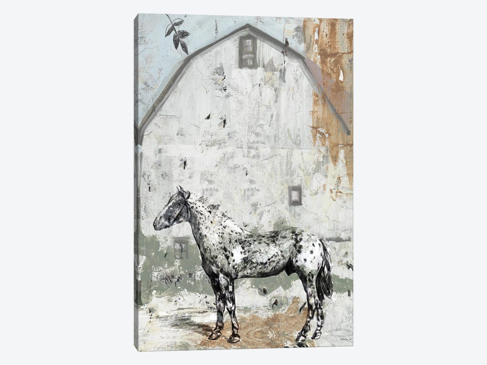 Barn with Horse 1-piece Canvas Wall Art