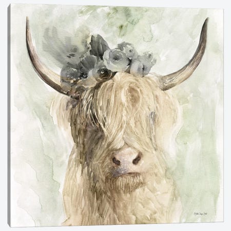 Cow and Crown I Canvas Print #SLD164} by Stellar Design Studio Canvas Wall Art