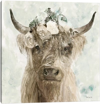 Cow and Crown II Canvas Art Print - Stellar Design Studio