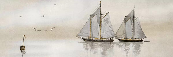 Sailboats: Mystic Sail I by Stellar Design Studio