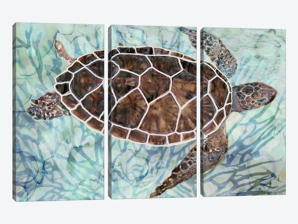 Sea Turtle Collage I by Stellar Design Studio 3-piece Canvas Art