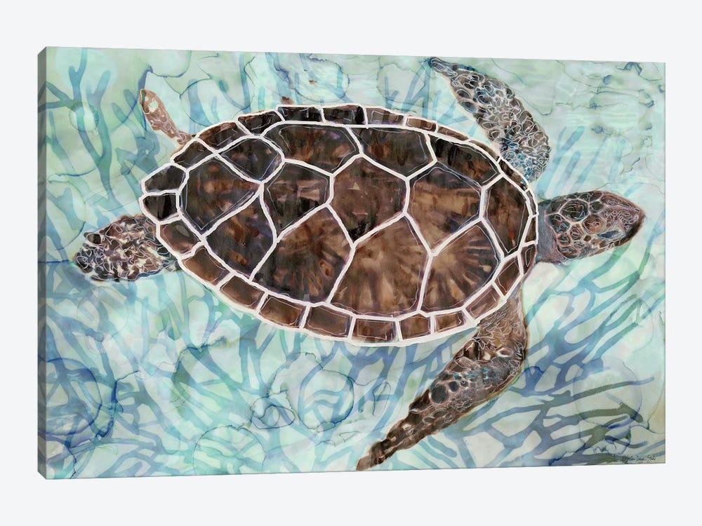 Sea Turtle Collage I by Stellar Design Studio 1-piece Canvas Art