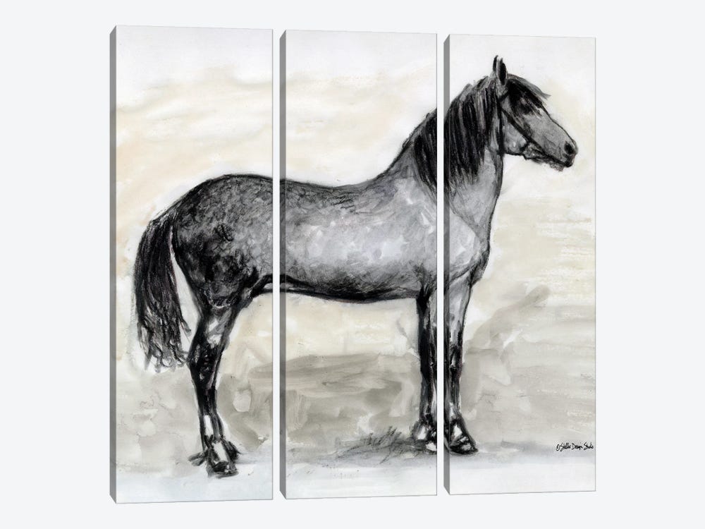 Horse Study I 3-piece Canvas Wall Art