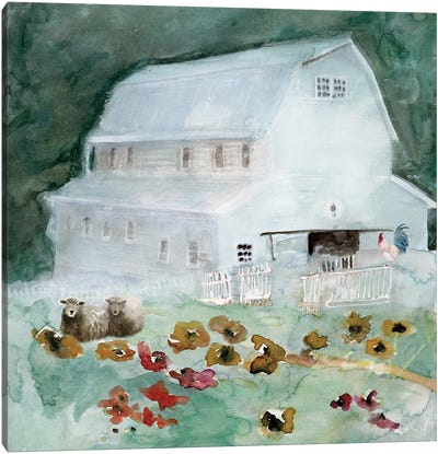 The Old Homestead Canvas Art Print - Barns