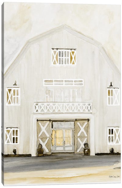 Wedding Barn Canvas Art Print - Modern Farmhouse Living Room Art