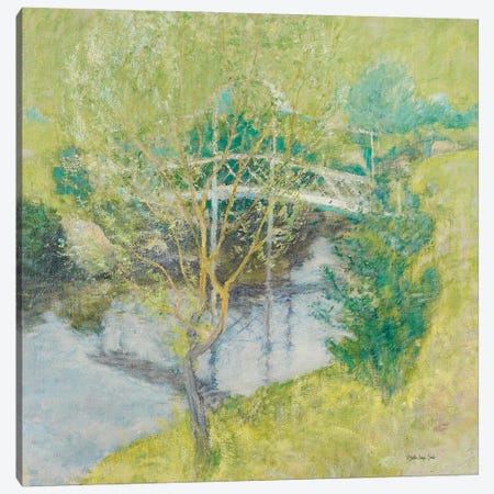 John Henry Twachtman - The White Bridge Canvas Print #SLD264} by Stellar Design Studio Canvas Art Print