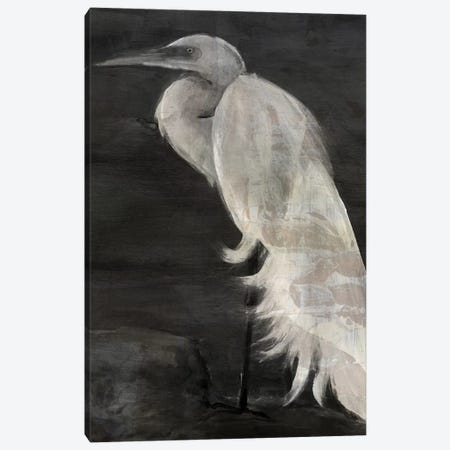 Textured Egret I Canvas Print #SLD27} by Stellar Design Studio Canvas Art