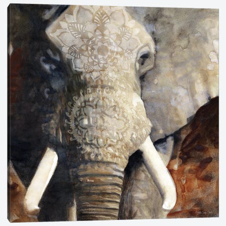 Mandala Elephant Canvas Print #SLD313} by Stellar Design Studio Canvas Art