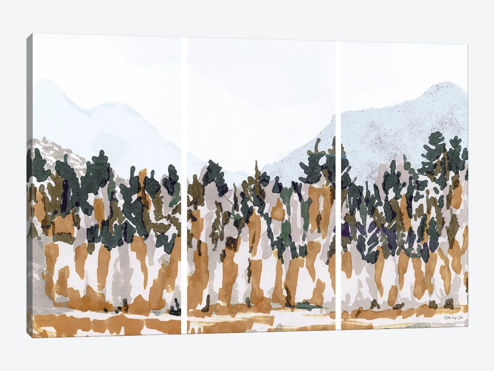 Big Mountain Triptych 1-piece Canvas Print