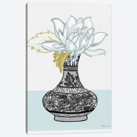 Flower Vase With Pattern I Canvas Print #SLD333} by Stellar Design Studio Canvas Wall Art