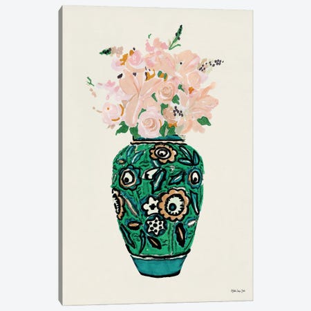 Flower Vase With Pattern II Canvas Print #SLD334} by Stellar Design Studio Art Print