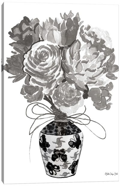 Gray Bouquet Canvas Art Print - Stellar Design Studio