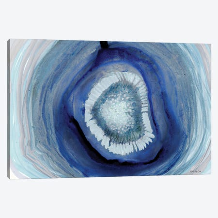 Shades Of Blue Agate Canvas Print #SLD391} by Stellar Design Studio Canvas Artwork