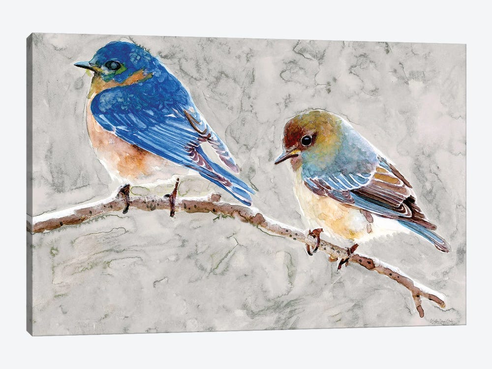 Eastern Bluebirds I by Stellar Design Studio 1-piece Canvas Art