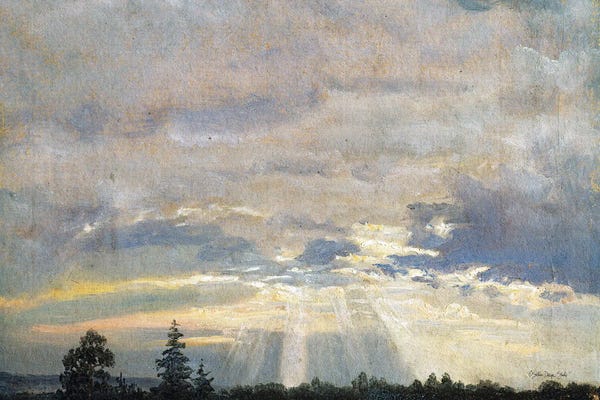 Cloud Study With Sunbeams