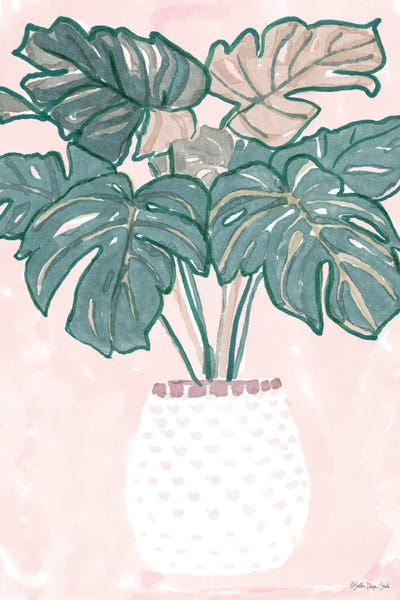 Monsters: Pink Palms II by Stellar Design Studio