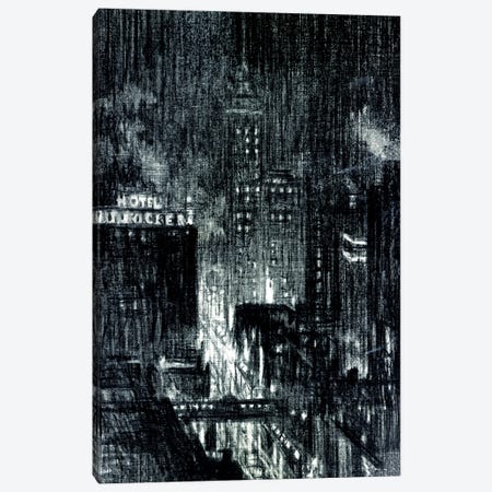 Manhattan Night Canvas Print #SLD489} by Stellar Design Studio Canvas Wall Art