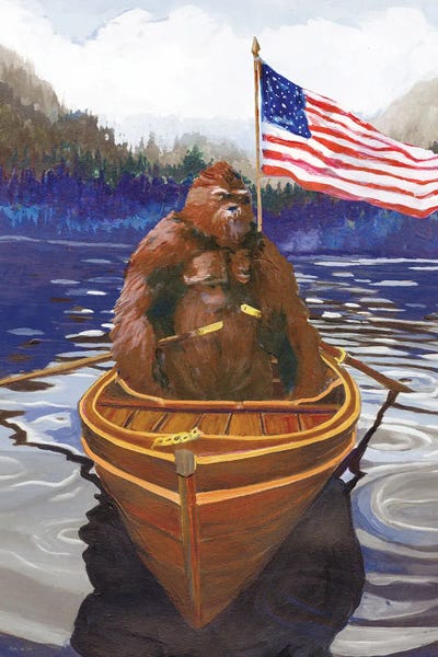 Stellar Design Studio - Framed Fine Art Prints: Bigfoot's Rowing Adventure by Stellar Design Studio