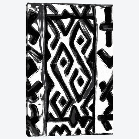 African Textile Woodcut V Canvas Print #SLD5} by Stellar Design Studio Art Print