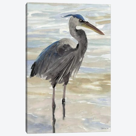 Heron In Water Canvas Print #SLD65} by Stellar Design Studio Canvas Wall Art