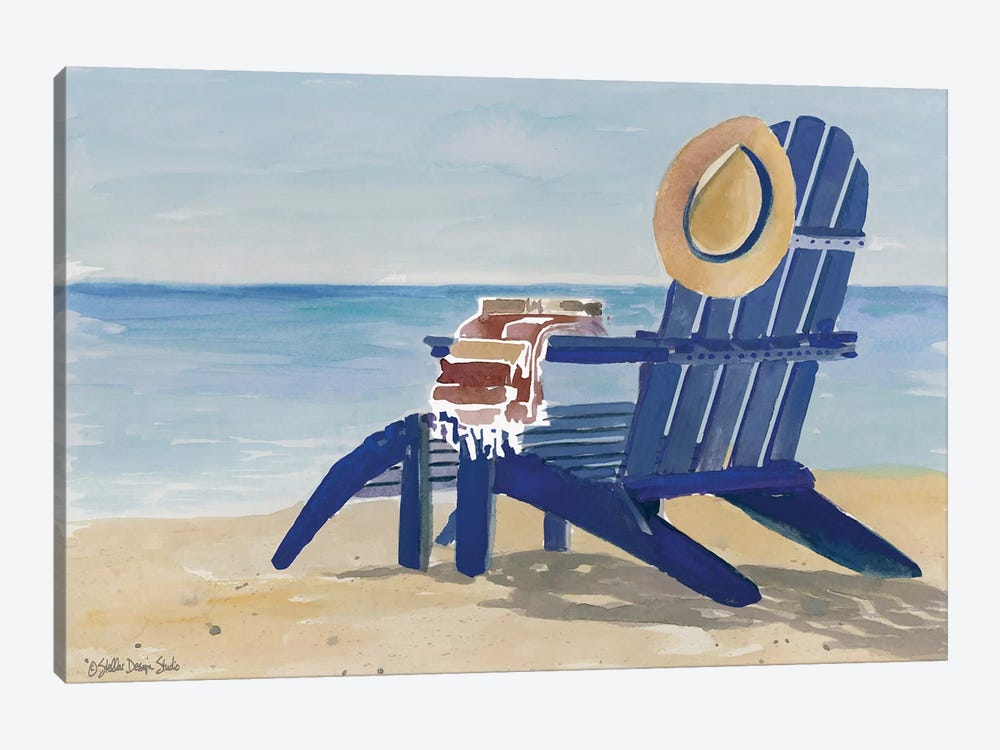 Beach Chairs II by Stellar Design Studio 1-piece Canvas Print