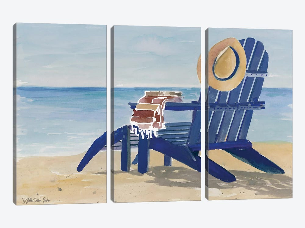 Beach Chairs II by Stellar Design Studio 3-piece Art Print