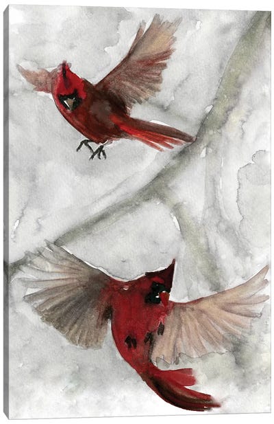 Cardinals I Canvas Art Print - Cardinal Art