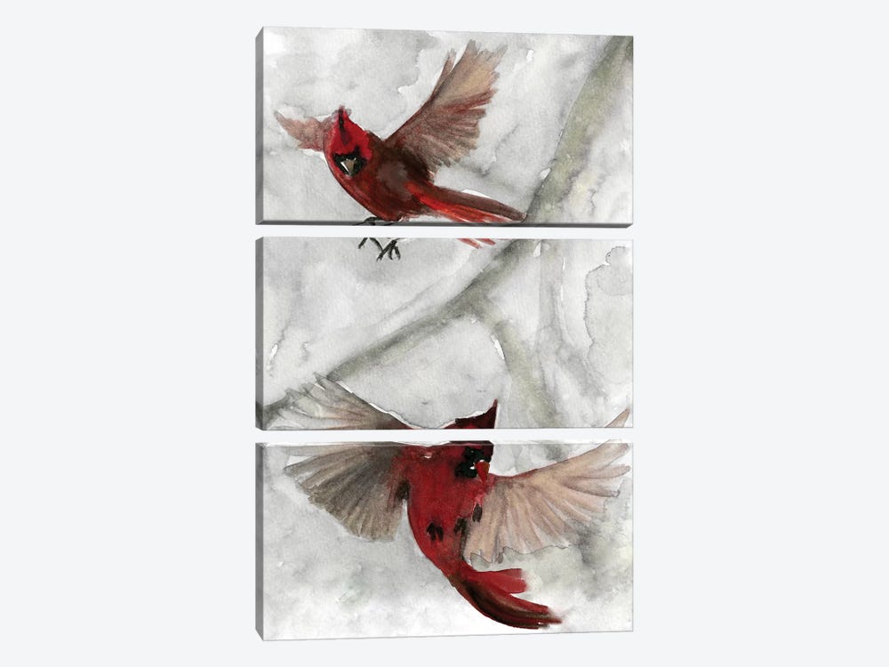 Cardinals I by Stellar Design Studio 3-piece Canvas Print
