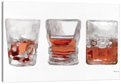 Bourbon Glasses I Canvas Art Print - Liquor Art