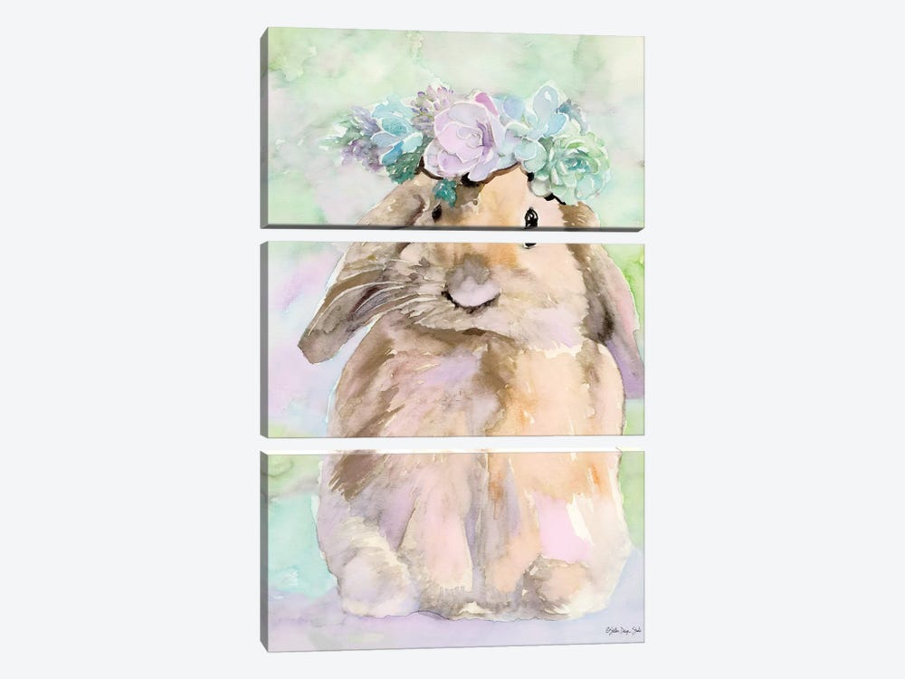 Bunny Bella by Stellar Design Studio 3-piece Canvas Art Print