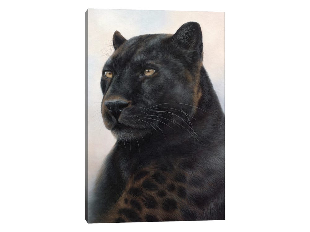 Wildlife Black Panther Canvas Wall Art Or Stunning Leopard - Temu