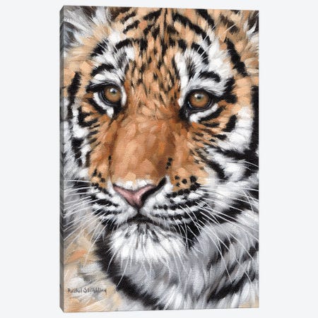 Tiger Cub Canvas Print #SLG82} by Rachel Stribbling Canvas Art