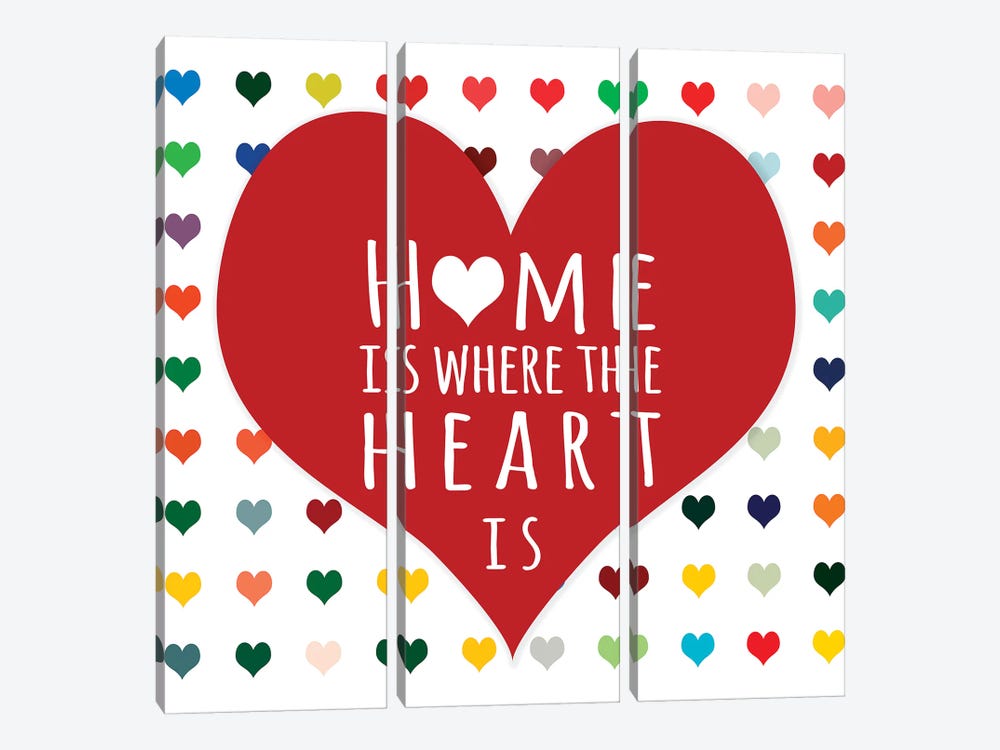 Home is Where by Shelley Lake 3-piece Canvas Art Print