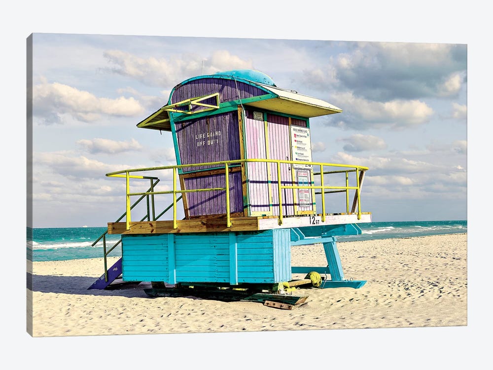 12th Street Lifeguard Stand by Shelley Lake 1-piece Canvas Artwork