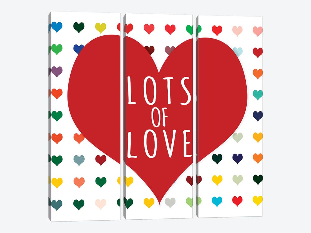 Lots of Love by Shelley Lake 3-piece Art Print