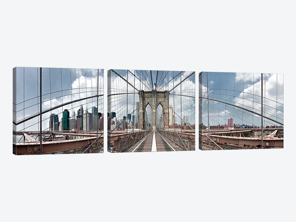 Brooklyn Bridge by Shelley Lake 3-piece Art Print