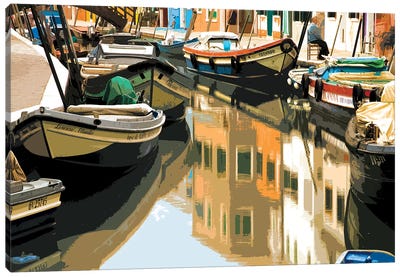 Burano Boats Canvas Art Print