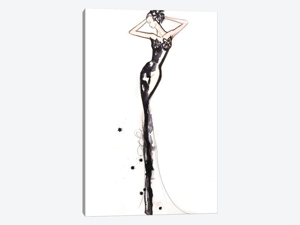 Black And White Figure Drawing by Sonia Stella 1-piece Canvas Print