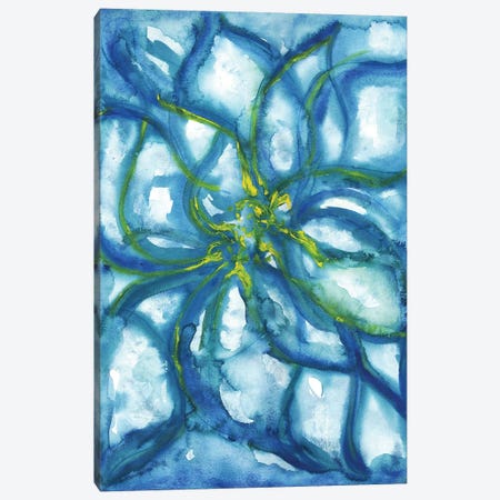 Blue Flowers Alone Canvas Print #SLL21} by Sonia Stella Canvas Art Print