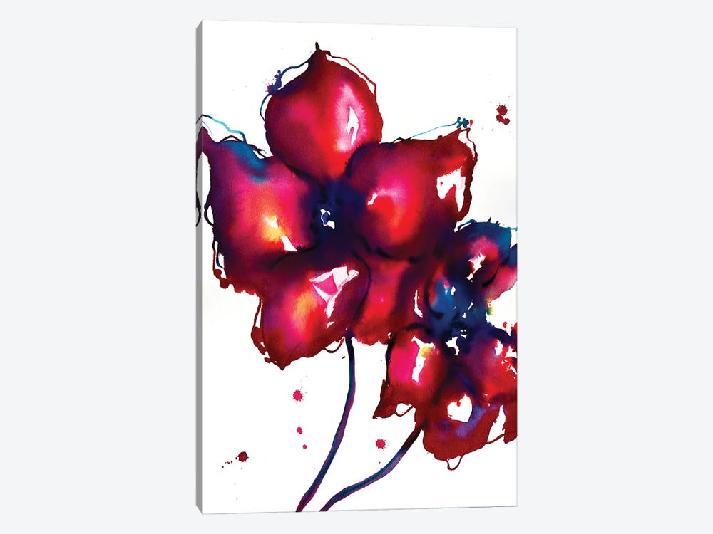 Bold Flowers I by Sonia Stella 1-piece Canvas Print