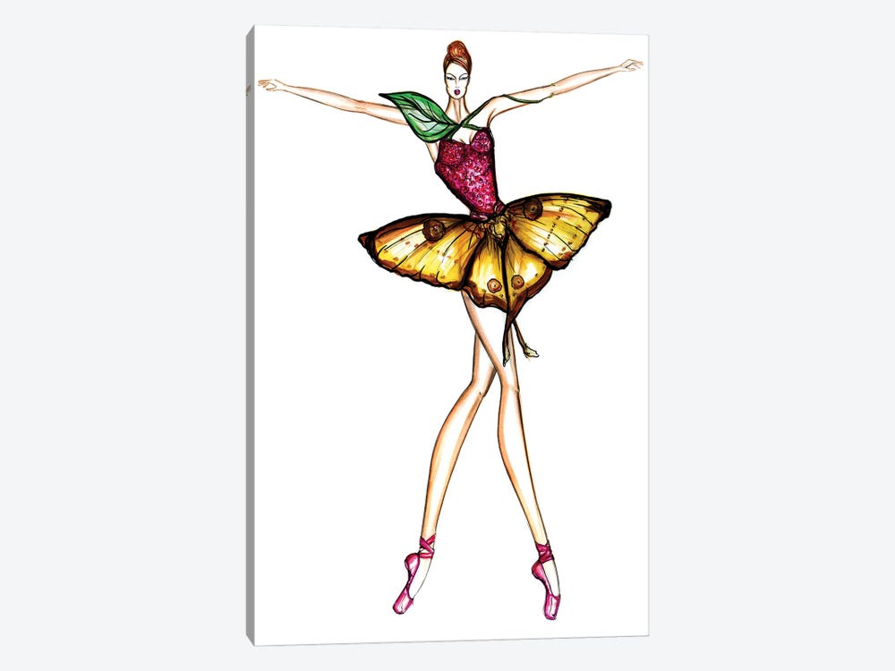 Butterfly Ballerina by Sonia Stella 1-piece Canvas Artwork
