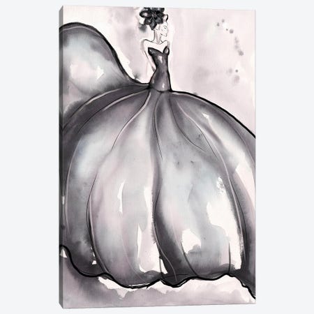 Couture Black Gown Canvas Print #SLL38} by Sonia Stella Canvas Wall Art
