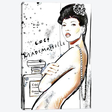 Mademoiselle Chanel Art III Canvas Print #SLL48} by Sonia Stella Art Print