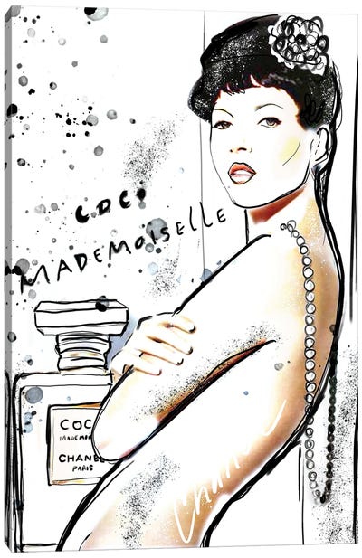 Mademoiselle Chanel Art III Canvas Art Print - Sonia Stella