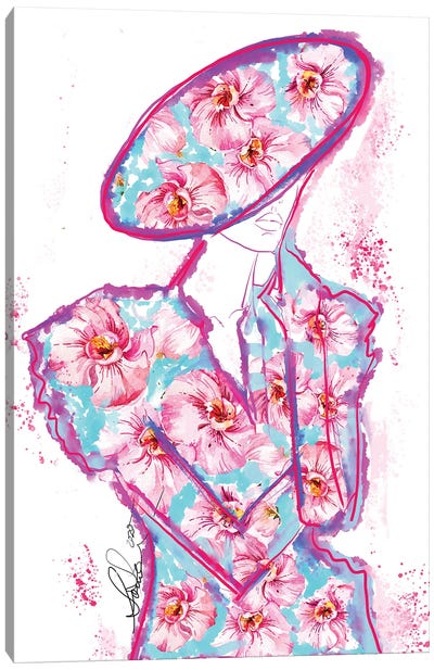 Abstract Orchid Fashion Art Canvas Art Print - Sonia Stella