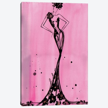 Pink Girl Canvas Print #SLL61} by Sonia Stella Canvas Art Print