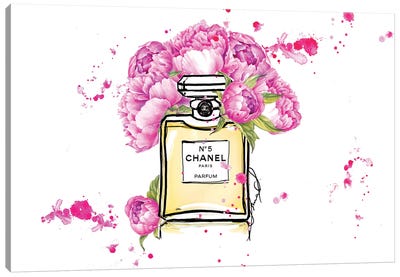 Chanel No5 Canvas Art Print - Perfume Bottle Art