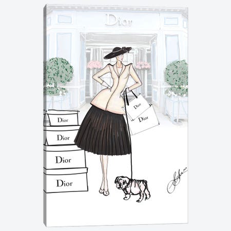 The New Look Dior Drawing I Canvas Print #SLL70} by Sonia Stella Canvas Artwork