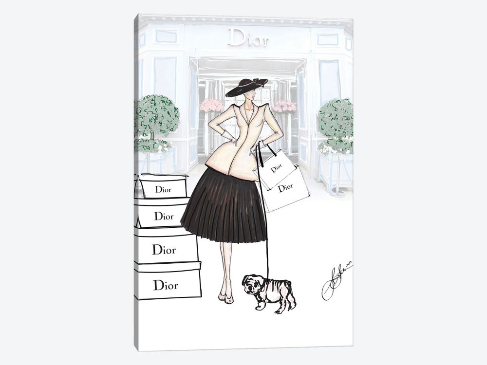 The New Look Dior Drawing I by Sonia Stella 1-piece Canvas Art