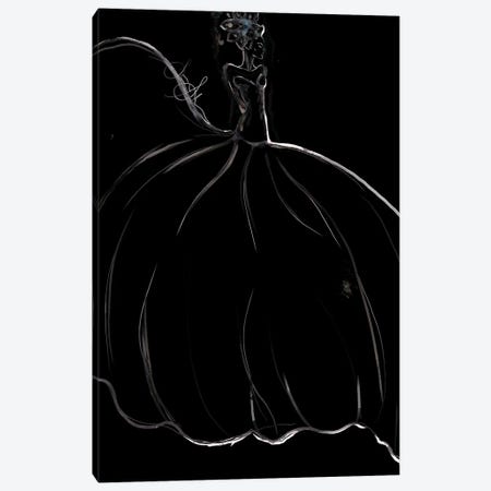 Watercolor Couture Black I Canvas Print #SLL71} by Sonia Stella Canvas Wall Art